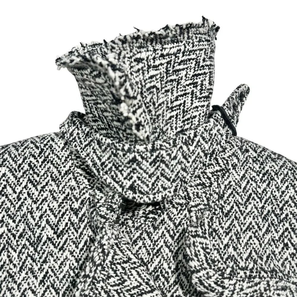 Banana Republic | Women | Vtg Tweed Herringbone Wool Blend Trench Coat | Small - Picture 13 of 16